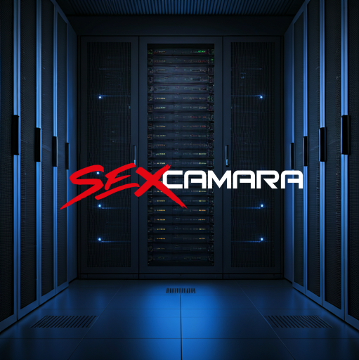 Modern server room with glowing led lights